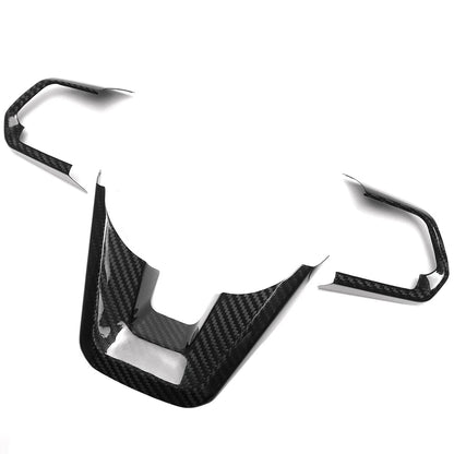 Carbon Fiber Steering Wheel Trim For Toyota Land Cruiser 300 LC300 2022-2024