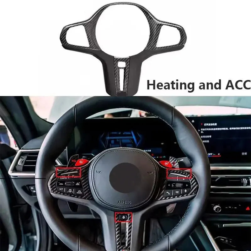 Carbon Fiber Steering Wheel Trim For BMW G-Series