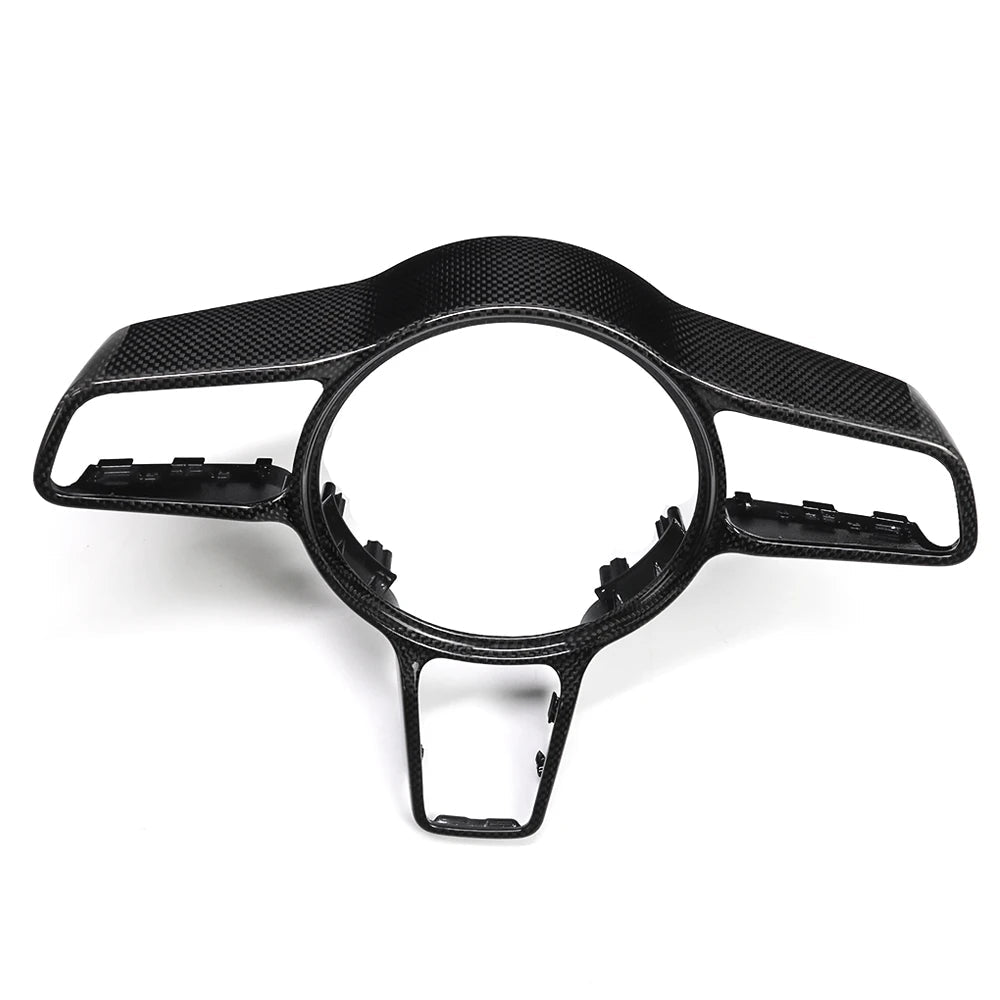 Carbon Fiber Steering Wheel Trim For Porsche Panamera 2017-2020
