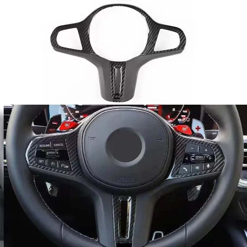 Carbon Fiber Steering Wheel Trim For BMW G-Series