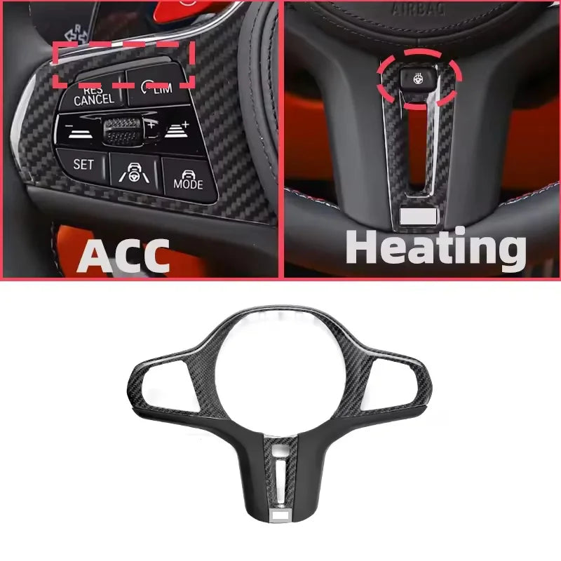 Carbon Fiber Steering Wheel Trim For BMW G-Series