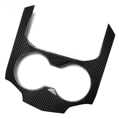 Carbon Fiber Central Cup Panel Cover Trim For Toyota Land Cruiser 300 LC300 2022-2024