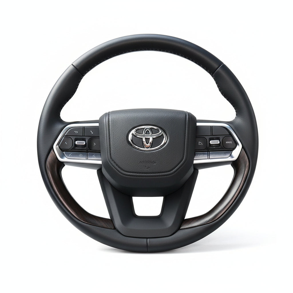 Carbon Fiber Steering Wheel Trim For Toyota Land Cruiser 300 LC300 2022-2024
