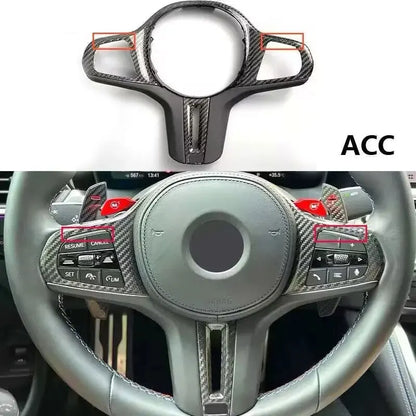 Carbon Fiber Steering Wheel Trim For BMW G-Series