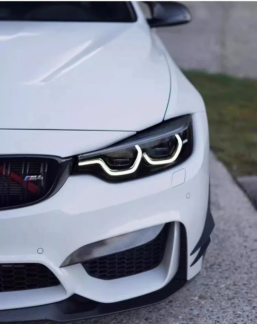 Carbon Fiber Front Bumper Side Spoiler Splitter For BMW F-Series 2015-2020