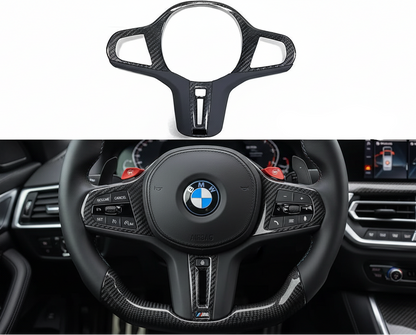 Carbon Fiber Steering Wheel Trim For BMW G-Series