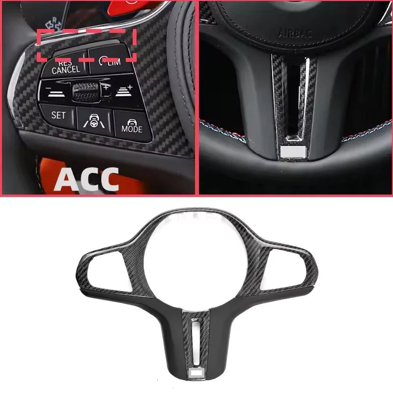 Carbon Fiber Steering Wheel Trim For BMW G-Series