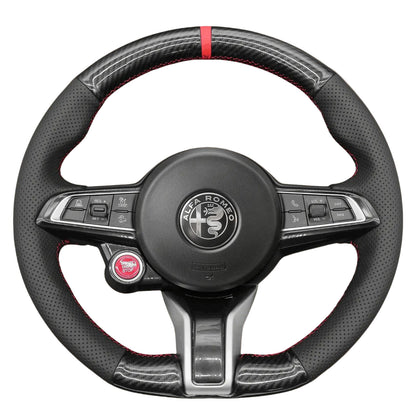 Steering Wheel Cover for Alfa Romeo Giulia Stelvio Quadrifoglio 2016-2020