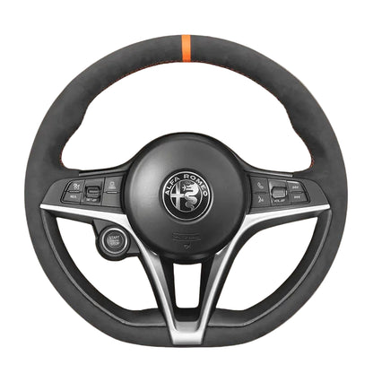 Steering Wheel Cover for Alfa Romeo Giulia Stelvio Quadrifoglio 2016-2020