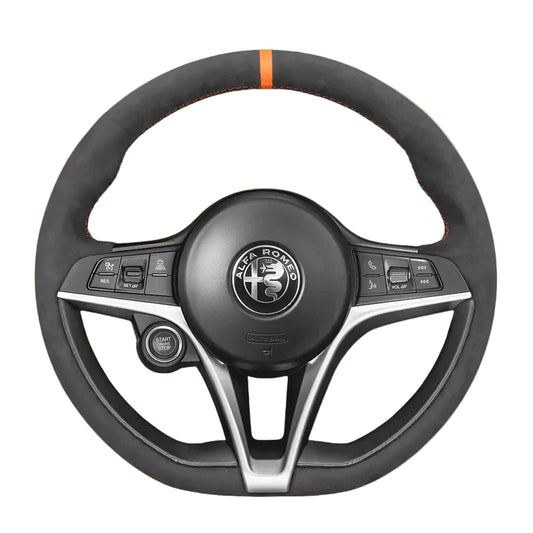 Steering Wheel Cover for Alfa Romeo Giulia Stelvio Quadrifoglio 2016-2020