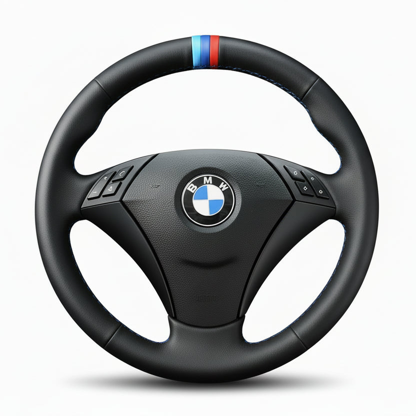 Leather Steering Wheel Cover for BMW 5 Series E60 E61 2003-2010
