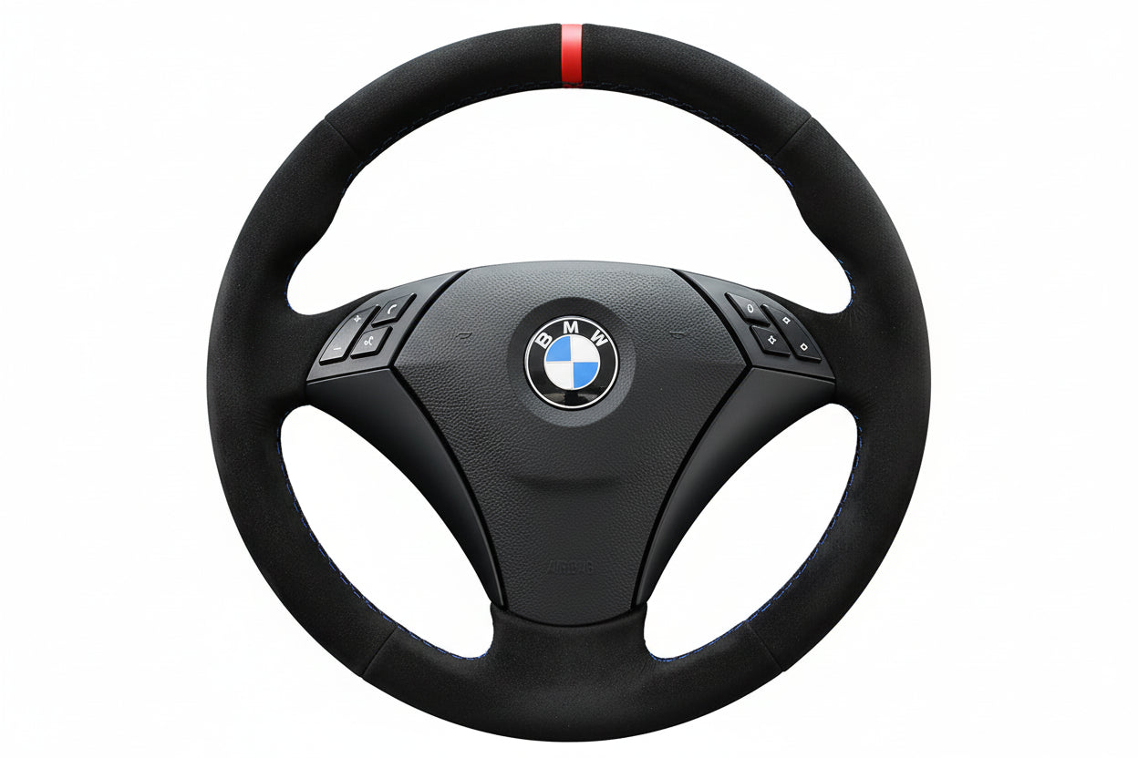 Alcantara Steering Wheel Cover for BMW 5 Series E60 E61 2003-2010