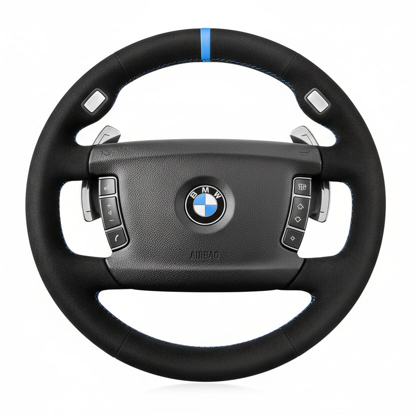 Alcantara Steering Wheel Cover for BMW 7 Series E65 E66 E67 E68 2002-2008