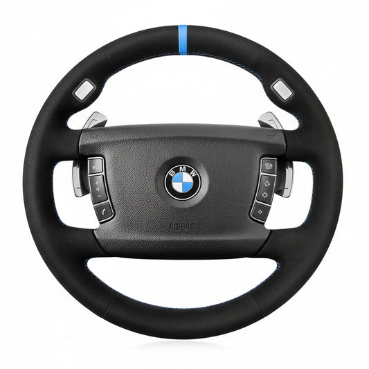 Alcantara Steering Wheel Cover for BMW 7 Series E65 E66 E67 E68 2002-2008