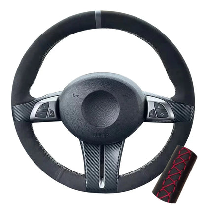  Suede Steering Wheel Cover For BMW: Z4 E85 (Roadster) 2003-2008, E86 (Coupe) 2005-2008 (3)