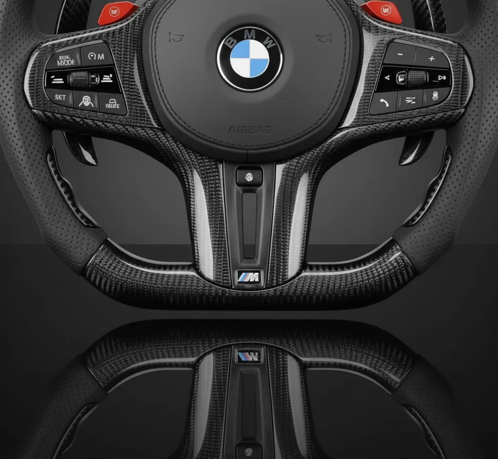 carbon fiber steering wheel for BMW 2/3/4/5/X5/X6 Series (2019-2024) 4
