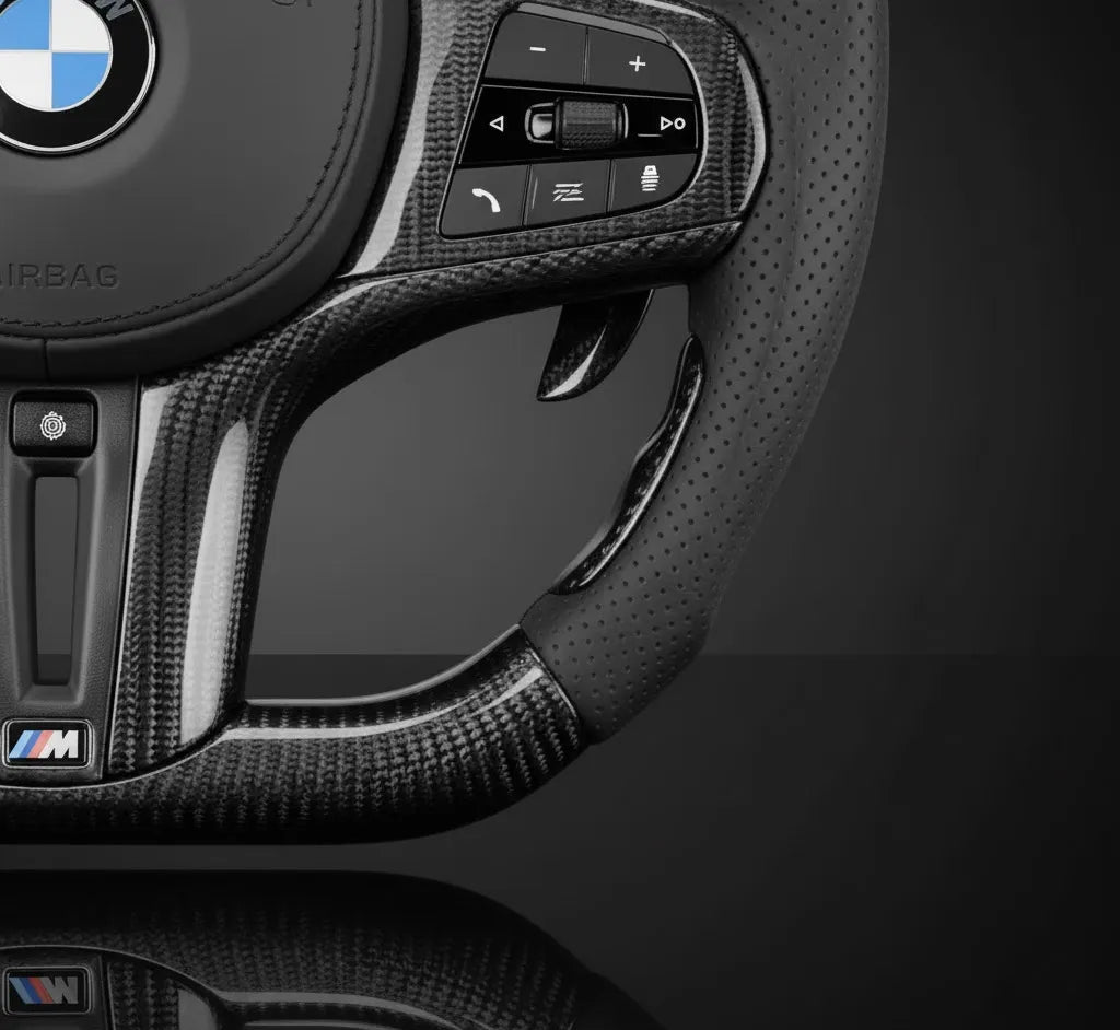 carbon fiber steering wheel for BMW 2/3/4/5/X5/X6 Series (2019-2024) 5
